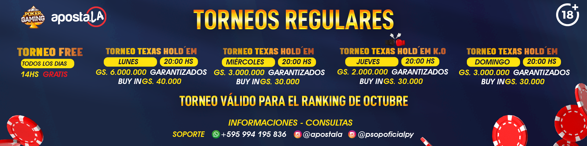 Poker - Torneos Regulares